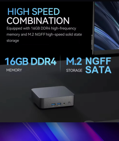 Mini PC Intel Core i9 8950HK Windows 11, 16GB DDR4 1TB SSD WiFi6 BT5.2 4K