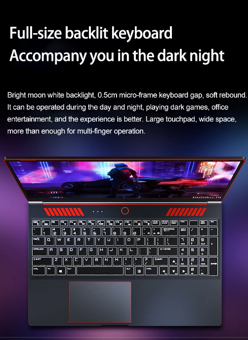 Laptop da gioco S6 da 16,1 pollici 4800 mAh Intel Core i9-13900HK RTX4050 4G 64 GB 2 * DDR5 2 * M.2 4 TB 144 Hz PCI