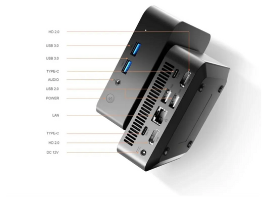 Mini PC Intel Core i9-8950HK  Windows 11 16GB DDR4 fino a 2TB SSD, WIFI6 BT5.2 4K