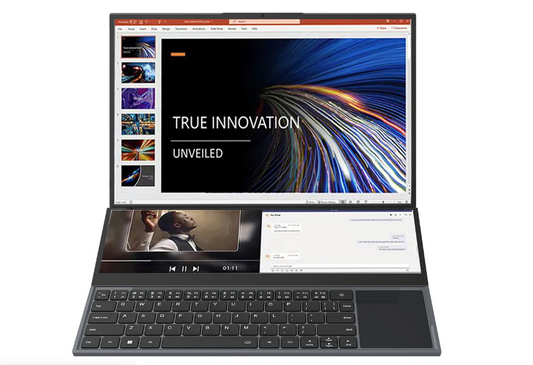 Notebook a doppio schermo LCD touch da 16 pollici 8, 16, 32 GB RAM e 512 GB, 1 TB e 2 TB SSD, Intel I7 9a generazione 6 core