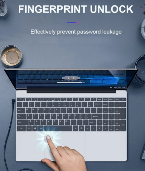 Laptop da 15,6" Intel Core i7 8500Y Windows 11 Pro Sblocco impronta digitale 16 GB RAM